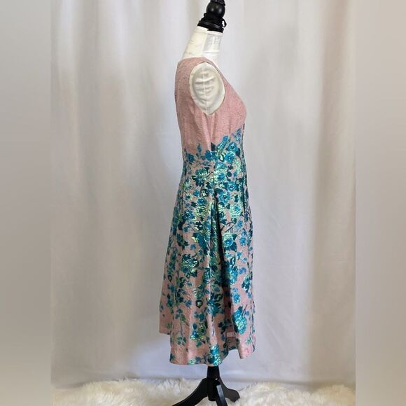 Lela Rose Floral-Jacquard A-Line Dress size 8 - Picture 10 of 13